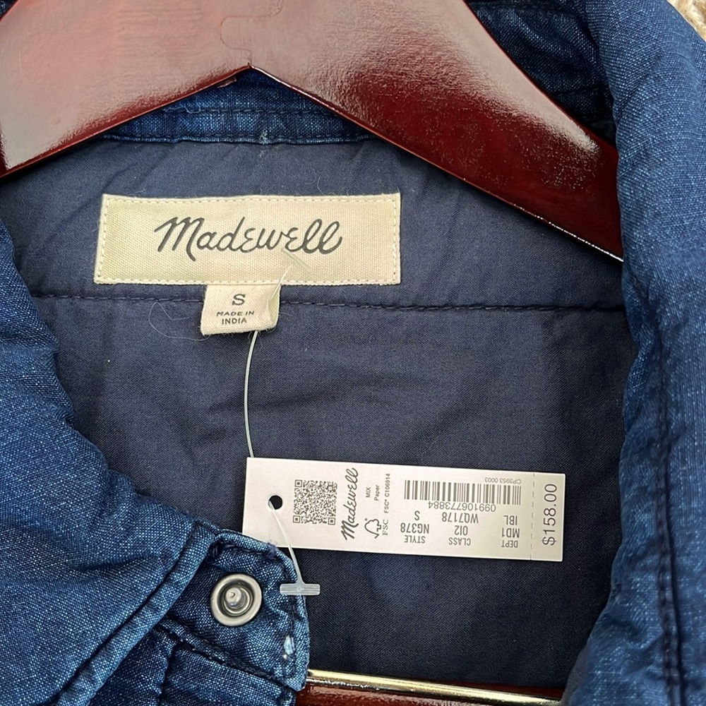 Madewell Blue Lightweight Shirt Jacket - Picture 4 of 6